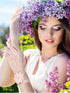 SATINIOR Lace Gloves Women Short Floral Gloves Fingerless Gloves Elegant Ladies Gloves for Wedding Party...